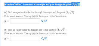 Solved A Circle Of Radius 2 Is Centered