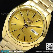 gold tone mens watch snkl48k1