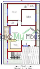 30x50 House Plan 30 By 50 Front
