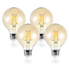 Shop Light Society Set Of 4 Niva G25 Led Filament Light Bulbs Overstock 31799134