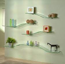 uses of curved glass wall shelf glass