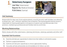 Veterinary assistant job description including job duties, education, training and certification. Spay Neuter Clinic Sample Job Descriptions Aspcapro