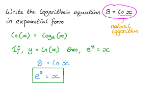rewriting a logarithmic equation in