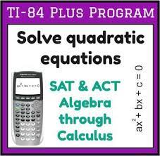 solve quadratic equations ti 83 84