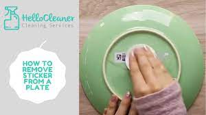 how to remove sticker from a plate