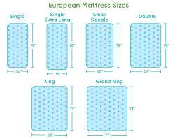 European Mattress Bed Sizes