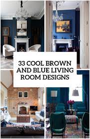 brown and blue living room designs