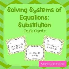 Equations With Substitution Task Cards