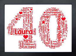 We provide free custom designed artwork and excellent service. Personalised Birthday Gifts 40th Birthday Gifts For Her Keepsake Word Art Personalised Gift Print Any Age