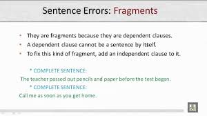 Fragment Sentence Examples
