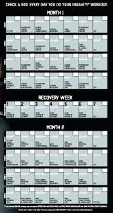 Insanity Fit Test Chart Fitness And Workout