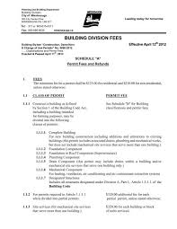 Building Permit Fees City Of Mississauga