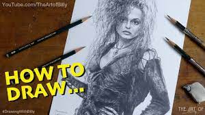 How to Draw Bellatrix Lestrange for Beginners (Helena Bonham Carter in the  Harry Potter Movies) - YouTube