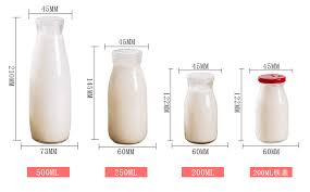 200ml to 500ml milk glass bottle