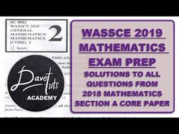 wassce maths 2019 exam prep solution
