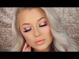 pink glitter barbie makeup tutorial