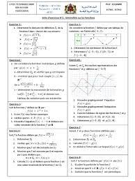 Serie Généralités Sur Les Fonctions | PDF | Fonction (Mathématiques) |  Algèbre