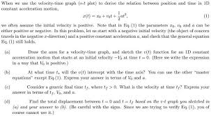 Time In 1d Constant Acceleration Motion