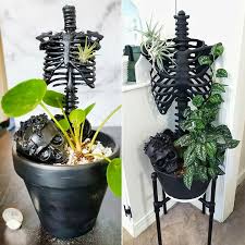 Skeleton Planter Lets Climbing Plants
