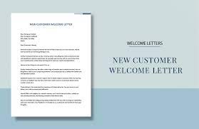 new customer welcome letter in word