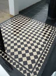 black and white victorian quarry tiles