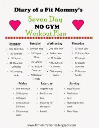 Gym Workout Plan Diary Of A Fit Mommy