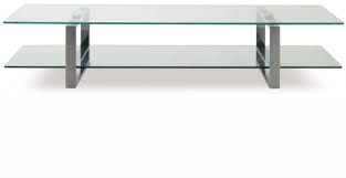 Katrine Tv Table With Clear Glass Tops