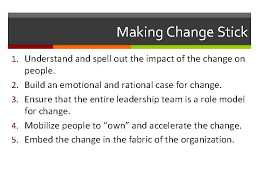 This will help you and your team prevent problems, and it will help you build your team work skills. Topic 5 Facilitating A Change Initiative There Is