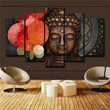 5pcs Buddha Buddhism Abstract Hd Canvas