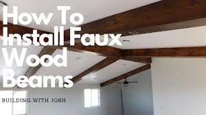 install faux beams tutorial diy