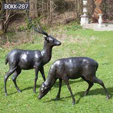 Outdoor Garden Small Elks Bronze