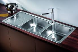 double bowl kitchen sink with drain board