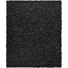 safavieh leather black 8 ft x 10