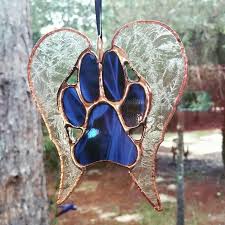 Medium Stained Glass Paw Print With