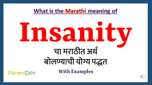 insanity meaning in marathi insanity