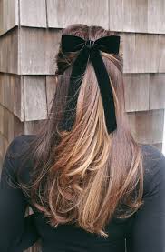 Black velvet hair bow christmas bow. Black Velvet Hair Bow Barrette Delicate Hair Bow Gift For Etsy In 2020 Velvet Hair Hair Bows Ribbon Hairstyle