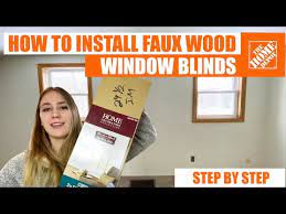faux wood blinds installation hang