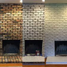 diy brick fireplace update from black