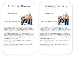 Obituary Program Sample Page 1 Funeral Obituary Format