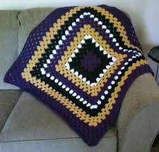 Collection of baltimore ravens coloring page (15). 36 Granny Square In Baltimore Ravens Colors Granny Square Crochet Pattern Crochet Squares Crochet Patterns
