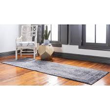 unique loom brighton bushwick rug gray runner 2 7 x 8 2
