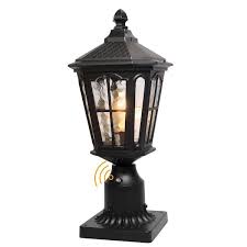 Light Black Outdoor Post Lantern Light