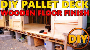 diy deck made of wooden pallets with