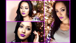 wear purple lipstick makeup tutorial