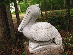 Cement Pelican Garden Art Concrete Bird