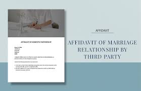 free affidavit of marriage template