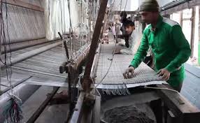 indian carpet weaving loom structure