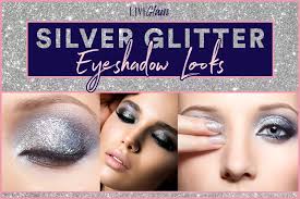 silver glitter eyeshadow makeup looks