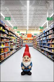 Garden Gnome Standing In The Grocery