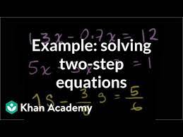 Example Two Step Equations Linear